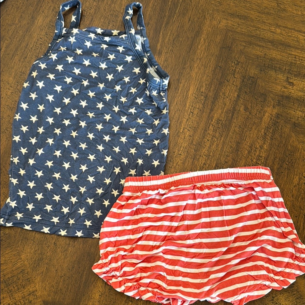 Blake + Rae Star and Stripe Tank Top and Shorts Set 2T